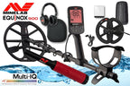 Metalldetektor Minelab Equinox 900 mit Funkkopfhörer und 2 Suchspulen sowie PRO-FIND 40 Pinpointer