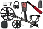 Metalldetektor Minelab Equinox 900 mit Funkkopfhörer und 2 Suchspulen sowie PRO-FIND 40 Pinpointer