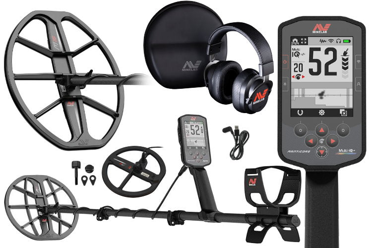 Metalldetektor Minelab Manticore mit zusätzlicher M9 und M15 Suchspule